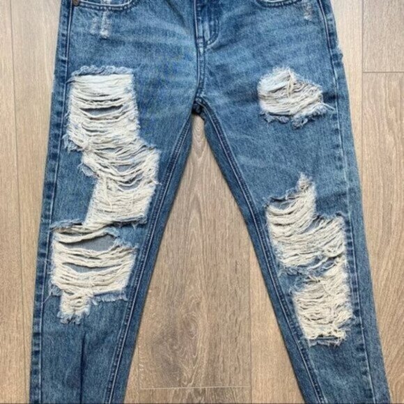 Free People One Teaspoon Jeans Awesome Baggies Boyfriend Straight leg distressed - Picture 6 of 13